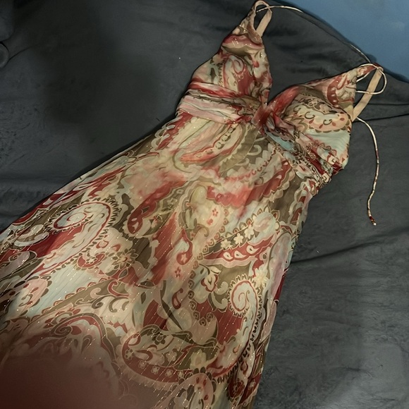 Vintage flowing sparkly y2k long dress - Picture 2 of 6